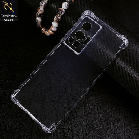 Vivo X70 Pro Cover - Transparent - Soft 4D Design Shockproof Silicone Transparent Clear Camera Protection Case