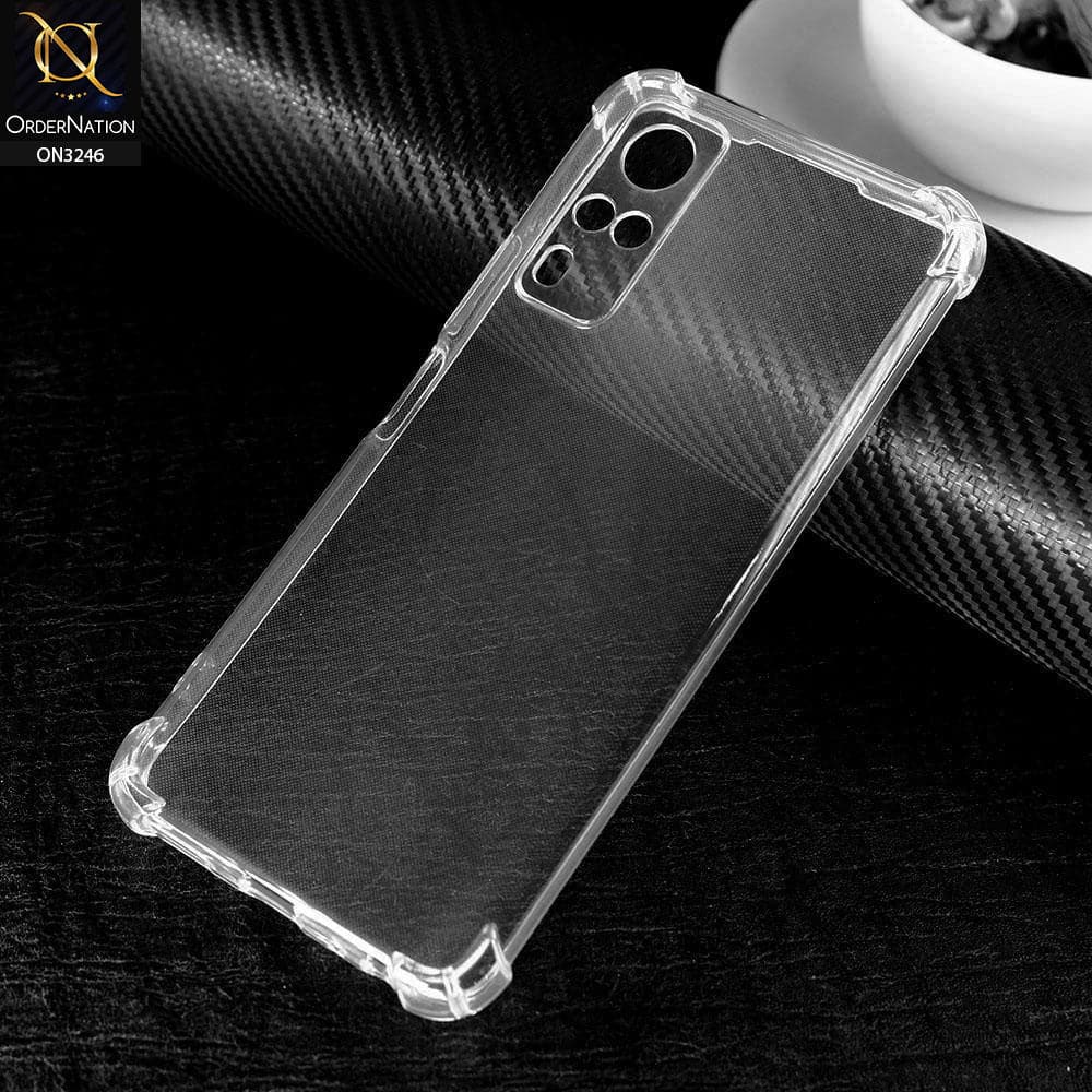 Vivo Y51 (2020 December) Cover - Transparent - Soft 4D Design Shockproof Silicone Transparent Clear Camera Protection Case