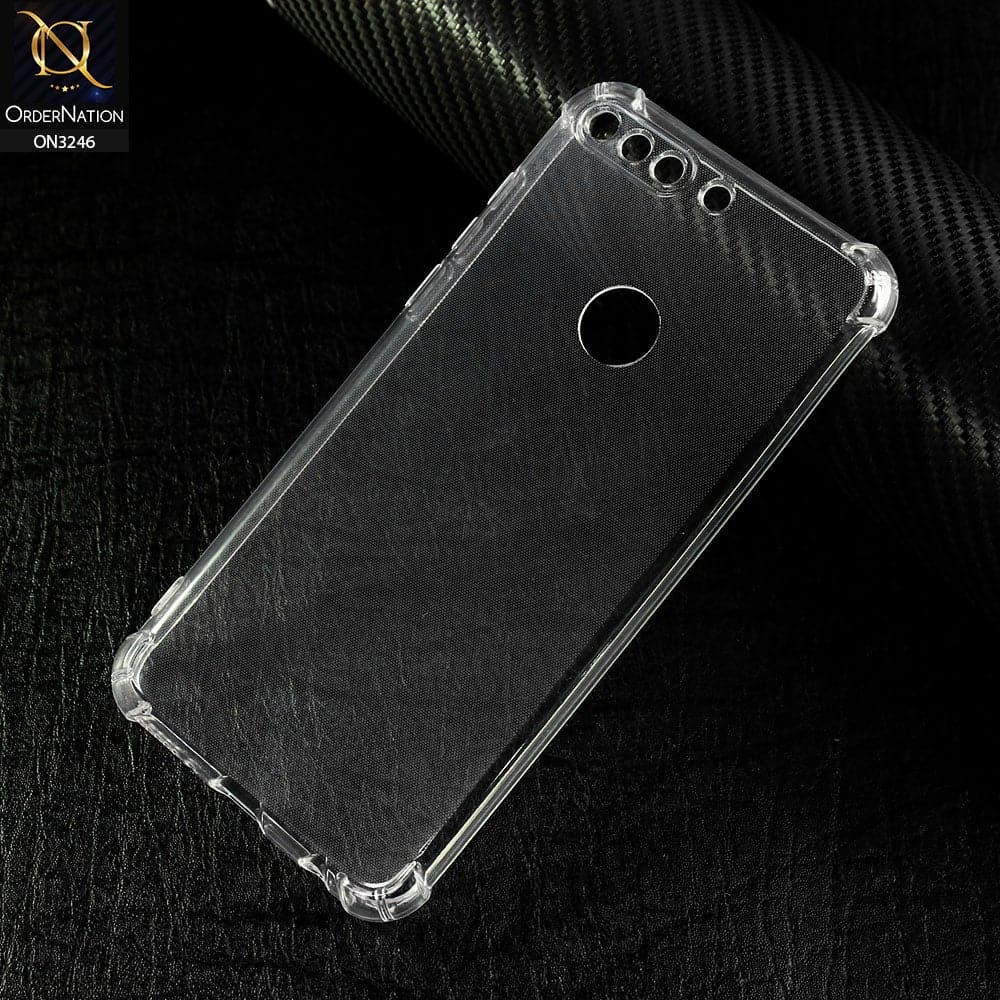 Huawei Y7 Prime 2018 / Y7 2018 Cover - Soft 4D Design Shockproof Silicone Transparent Clear Case