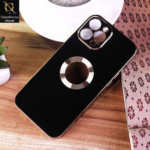 iPhone 13 Pro Cover - Black - J-Case Nimble Series Electroplating Edge Camera Protection Soft Case with Metalic Ring