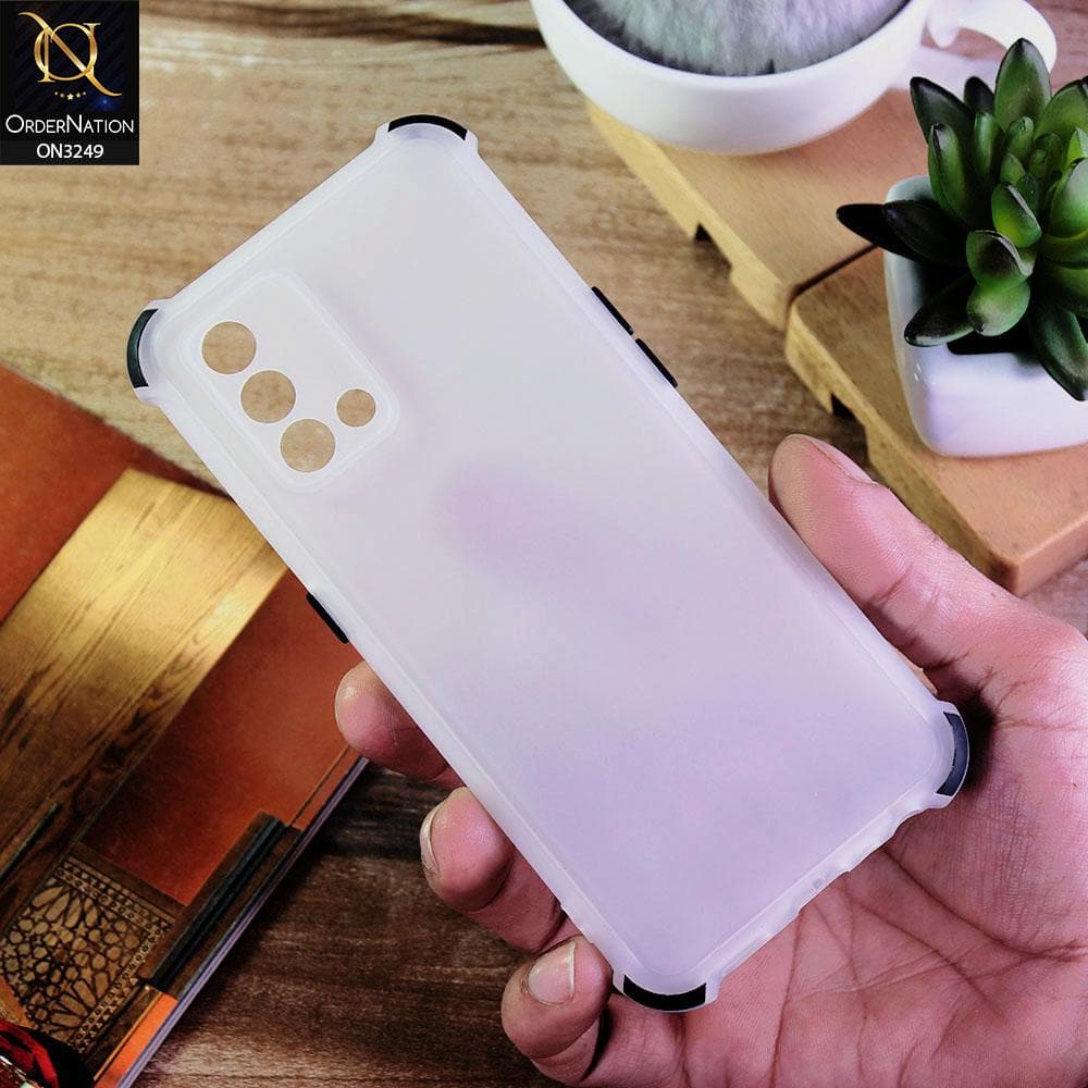 Oppo A74 Cover - Black - Soft Silicone Semi Transparent Camera Protection Cases