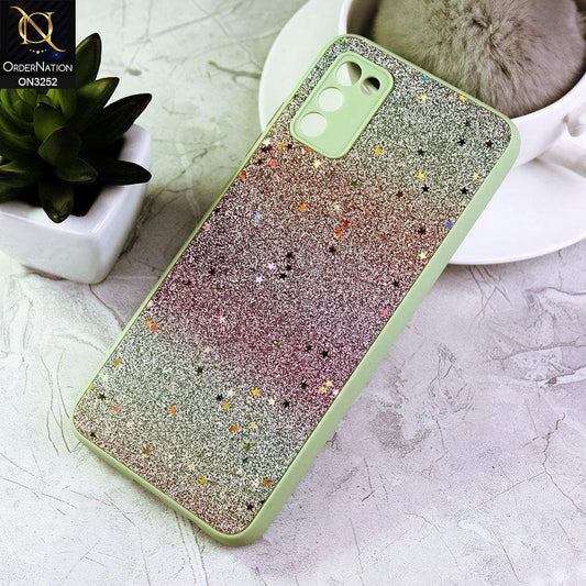Samsung Galaxy A03s Cover - Green - Rainbow Glitter Series Soft Cases