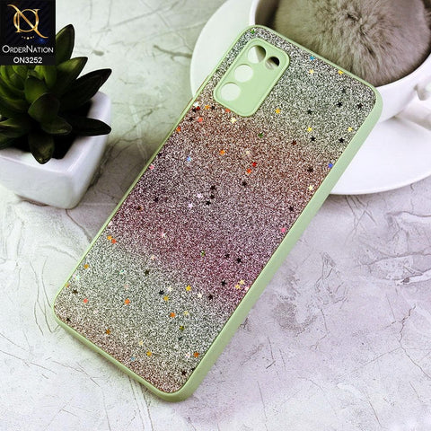 Samsung Galaxy A02s Cover - Green - Rainbow Glitter Series Soft Cases