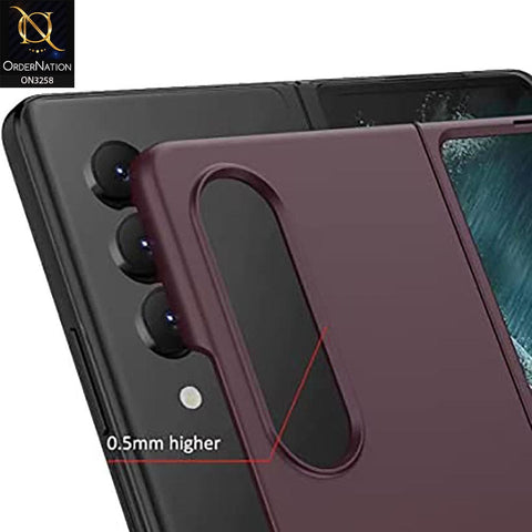 Samsung Galaxy Z Fold 4 5G Cover - Burgundy - GKK Ultra Thin Anti-Fall Protection Hard Shell Case