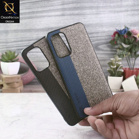 Oppo Reno 6 Pro Cover - Black - New Dual Tone Fabric Style Soft TPU Case With Camera Protection