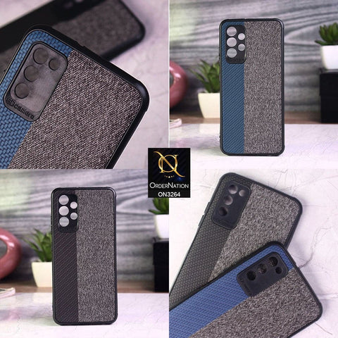 Infinix Note 10 Pro Cover - Blue - New Dual Tone Fabric Style Soft TPU Case With Camera Protection