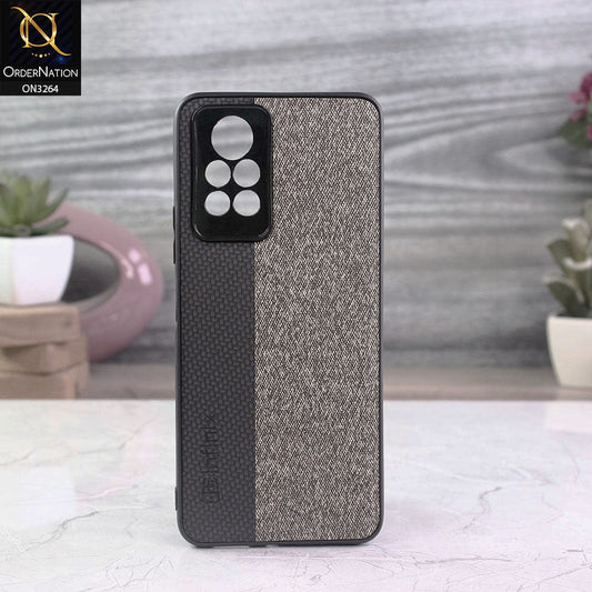 Infinix Note 11 Pro Cover - Black - New Dual Tone Fabric Style Soft TPU Case With Camera Protection