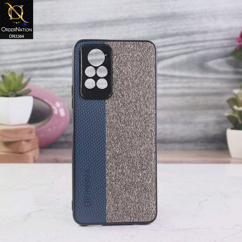 Infinix Note 11 Pro Cover - Blue - New Dual Tone Fabric Style Soft TPU Case With Camera Protection