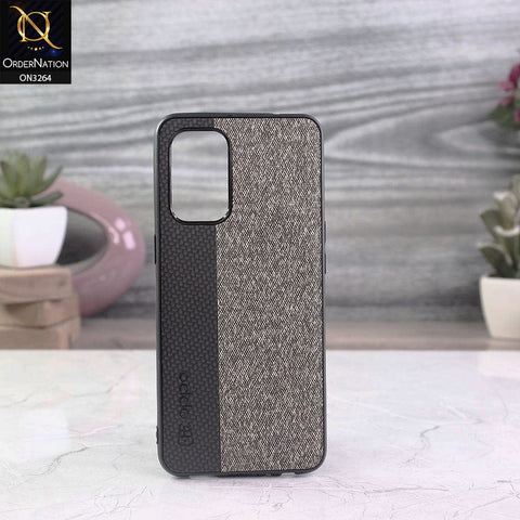 Oppo Reno 6 Pro Cover - Black - New Dual Tone Fabric Style Soft TPU Case With Camera Protection