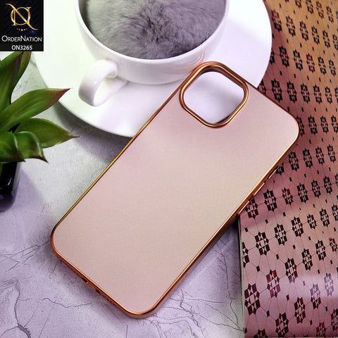iPhone 13 Cover - Golden - Soft Gold Plated Color Borders Back Case