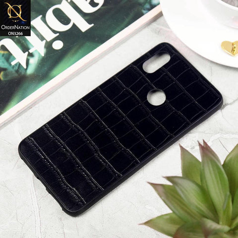 Xiaomi Redmi S2 / Y2 Cover - Black - Leather Texture Soft Silicone Case