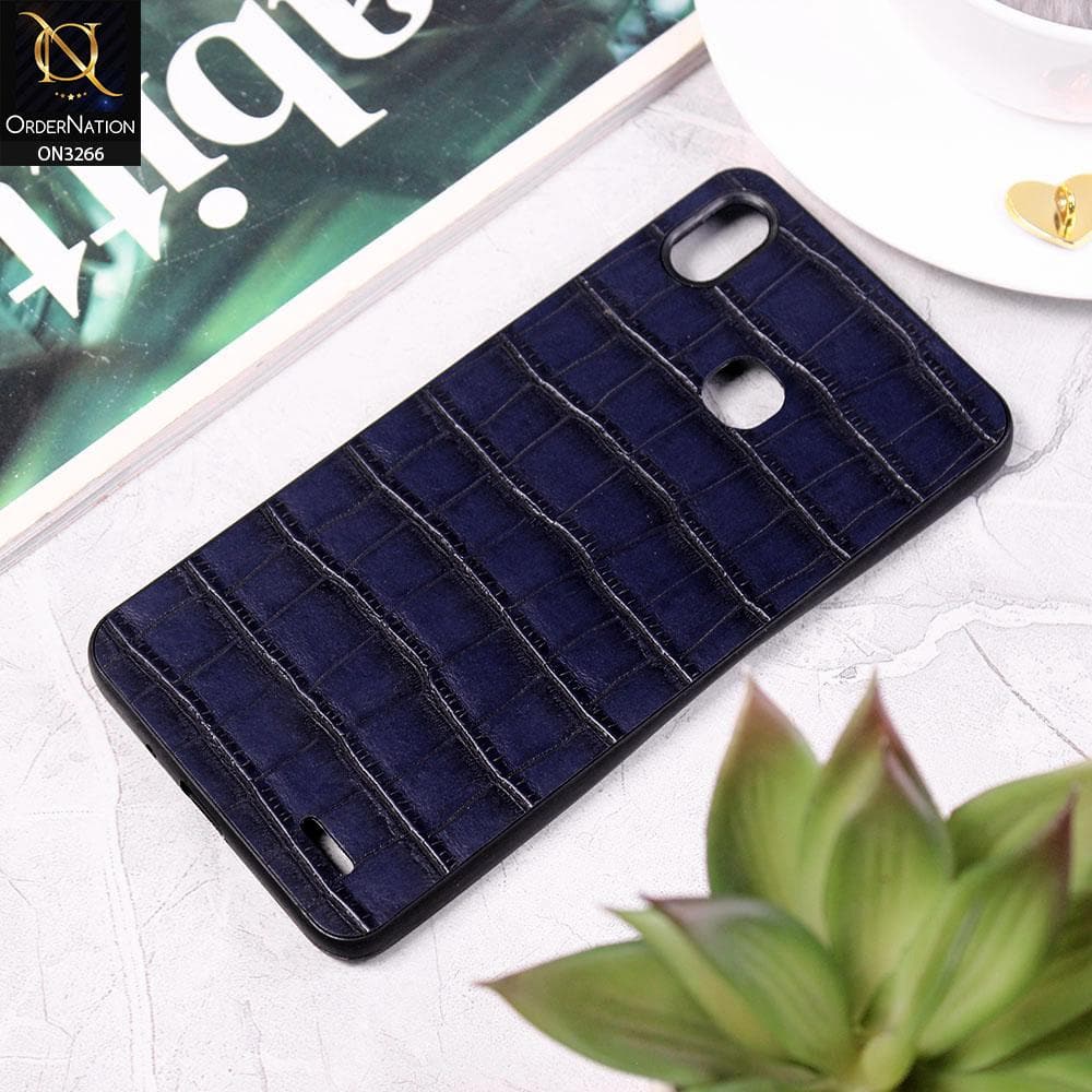 Infinix Smart 2 HD / X609 Cover - Blue - Leather Texture Soft Silicone Case