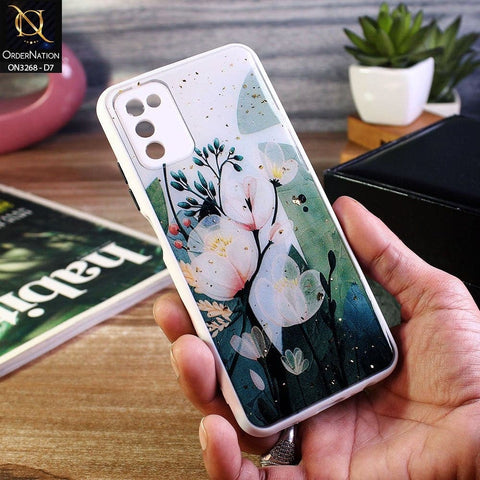 Samsung Galaxy A03s Cover - Design 7 - Spring Series Foil Glitter Camera Protection Soft Case