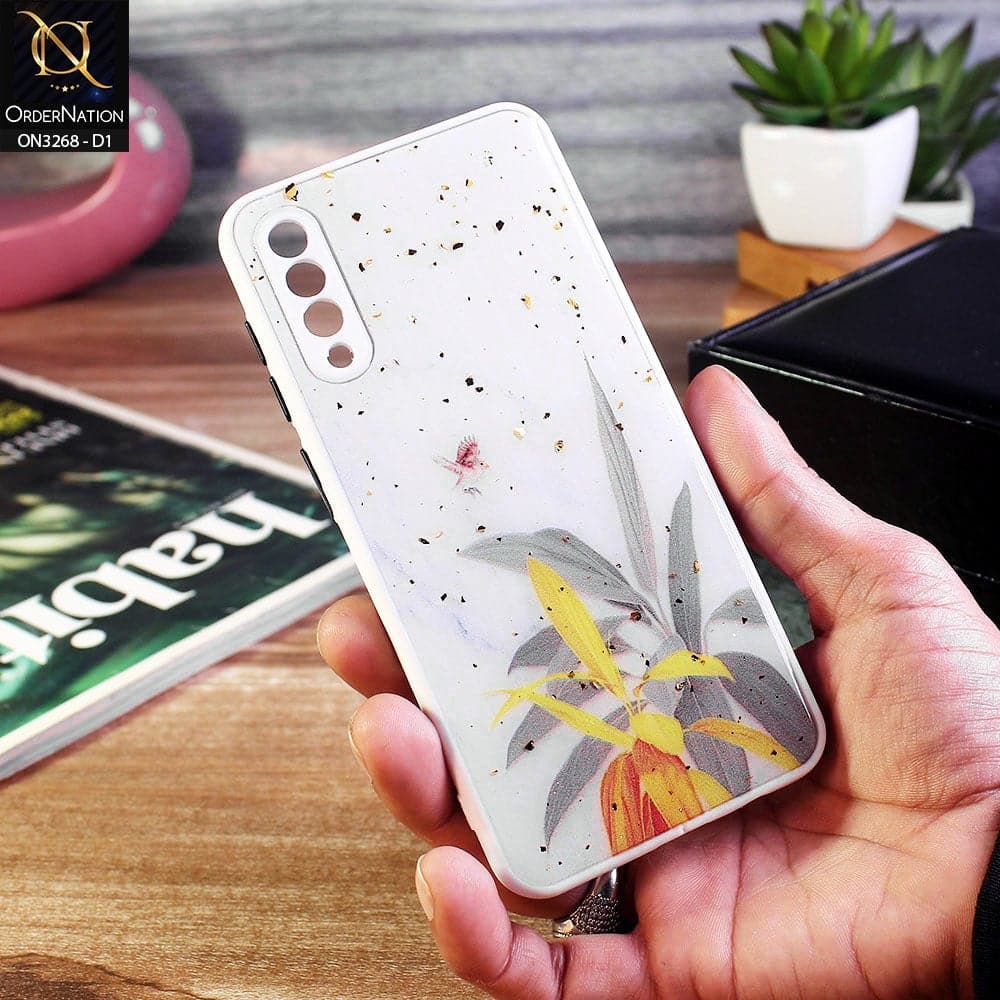 Samsung Galaxy A30s Cover - Design 1 - Spring Series Foil Glitter Camera Protection Soft Case
