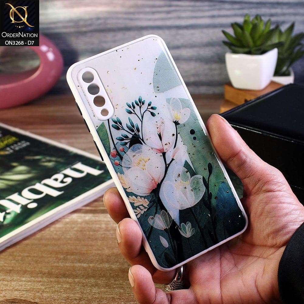 Samsung Galaxy A50 Cover - Design 7 - Spring Series Foil Glitter Camera Protection Soft Case