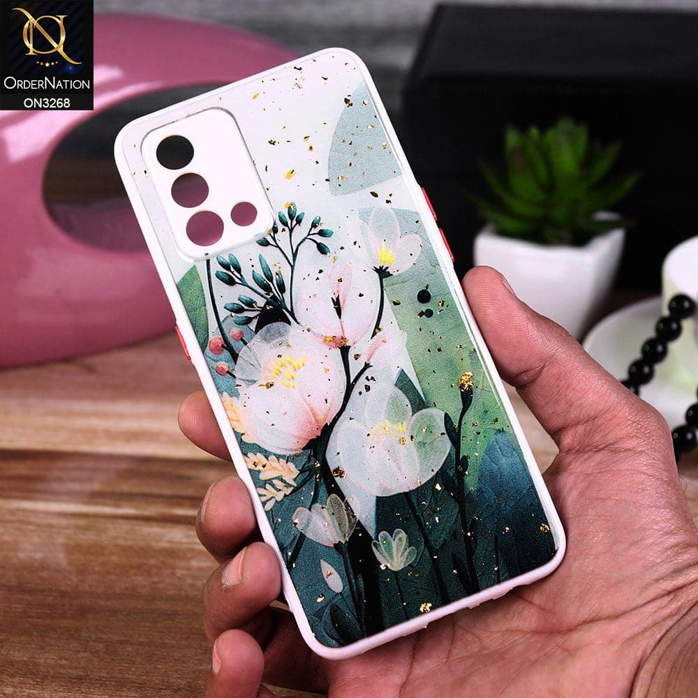 Oppo F19 Cover - Design 7 - Spring Series Foil Glitter Camera Protection Soft Case