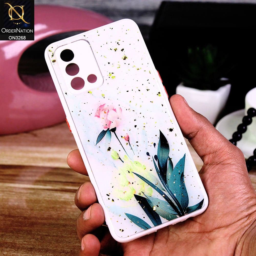 Oppo F19s Cover - Design 8 - Spring Series Foil Glitter Camera Protection Soft Case