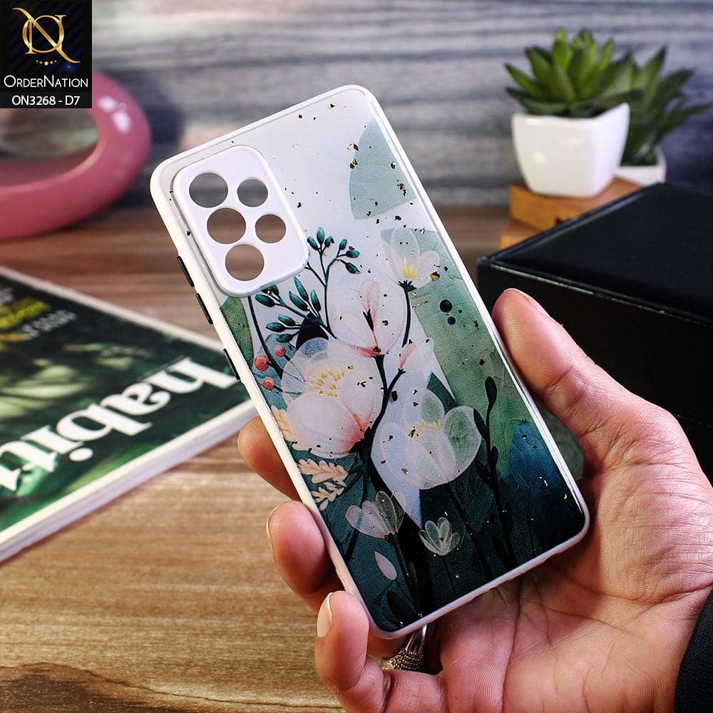 Samsung Galaxy A52 Cover - Design 7 - Spring Series Foil Glitter Camera Protection Soft Case