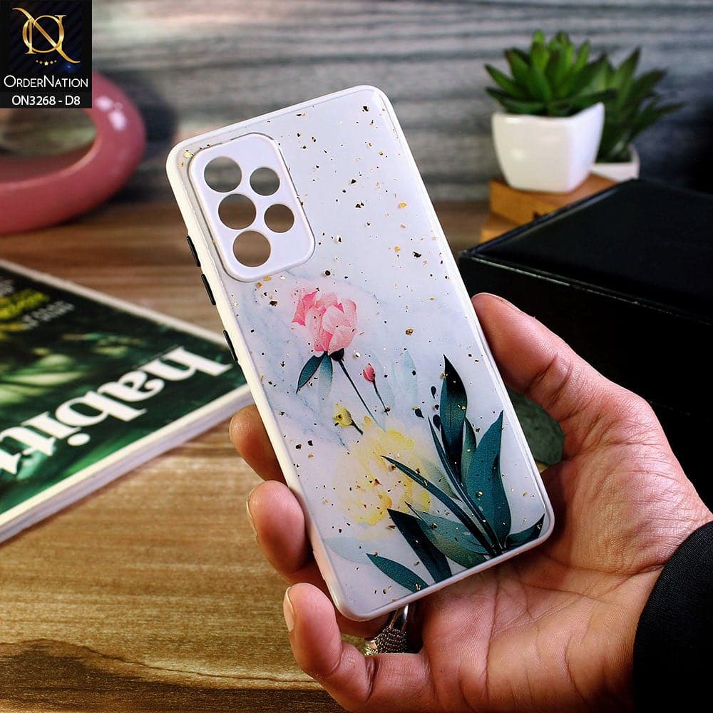 Samsung Galaxy A52 Cover - Design 8 - Spring Series Foil Glitter Camera Protection Soft Case