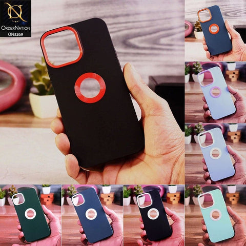 iPhone 13 Pro Max Cover - Sky Blue Design 2 - New Soft Protective Silicone Case with Logo Hole