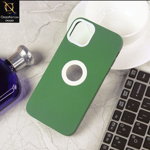 iPhone 11 Cover - Green Design1 -New Soft Protective Silicone Case with Logo Hole