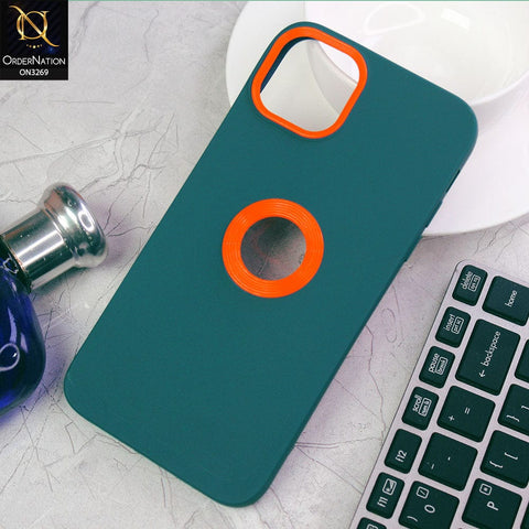 iPhone 11 Cover - Green - New Soft Protective Silicone Case with Logo Hole