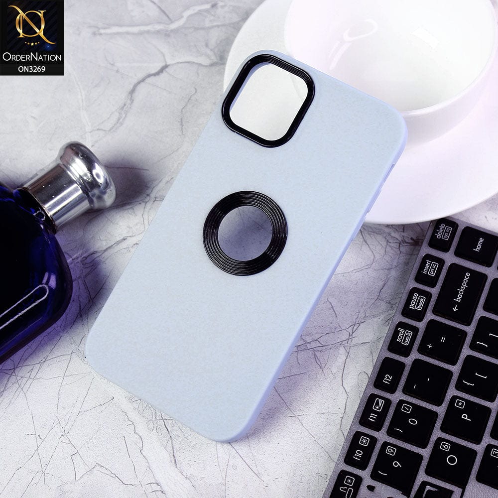 iPhone 11 Cover - Sky Blue Design 3 -New Soft Protective Silicone Case with Logo Hole