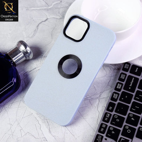 iPhone 11 Cover - Sky Blue Design 3 -New Soft Protective Silicone Case with Logo Hole