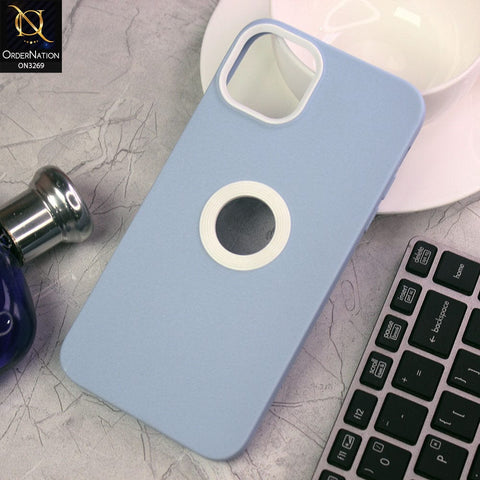 iPhone 11 Cover - Sky Blue - New Soft Protective Silicone Case with Logo Hole