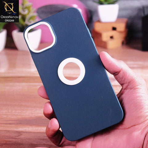 iPhone 11 Pro Max Cover - Blue Design 2 - New Soft Protective Silicone Case with Logo Hole
