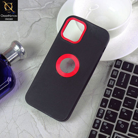 iPhone 12 Pro Cover - Black Design1 -New Soft Protective Silicone Case with Logo Hole