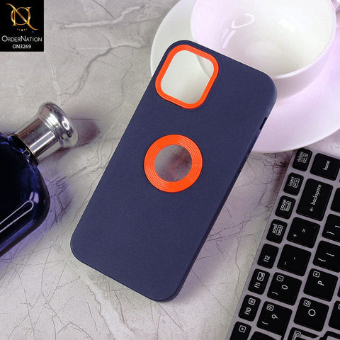 iPhone 12 Pro Cover - Blue -New Soft Protective Silicone Case with Logo Hole