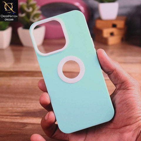 iPhone 13 Pro Cover - Sea Green - New Soft Protective Silicone Case with Logo Hole