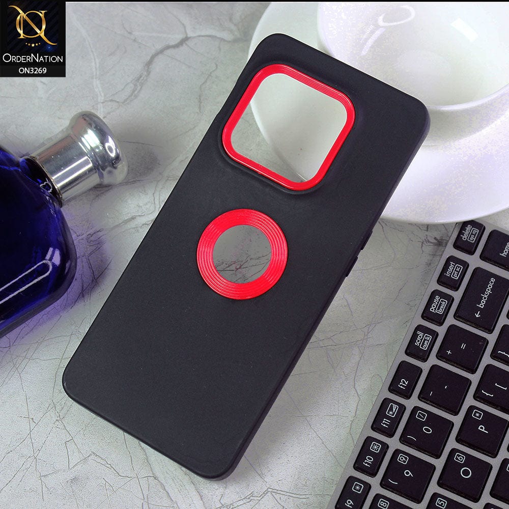 OnePlus 10 Pro Cover - Black Design1 -New Soft Protective Silicone Case with Logo Hole