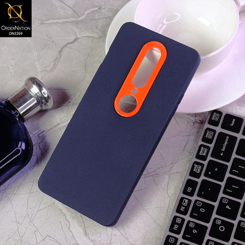 OnePlus 8 4G Cover - Blue -New Soft Protective Silicone Case with Logo Hole