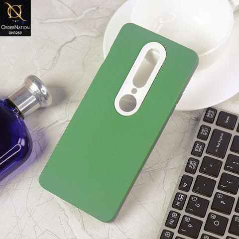 OnePlus 8 4G Cover - Green Design1 -New Soft Protective Silicone Case with Logo Hole