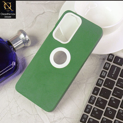 OnePlus 9 Cover - Green Design1 -New Soft Protective Silicone Case with Logo Hole