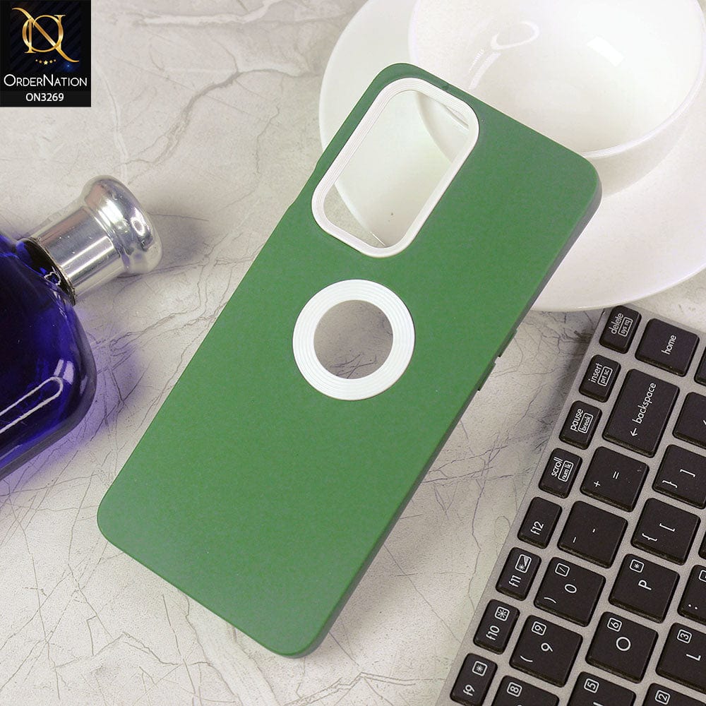OnePlus 9 Pro Cover - Green Design1 -New Soft Protective Silicone Case with Logo Hole