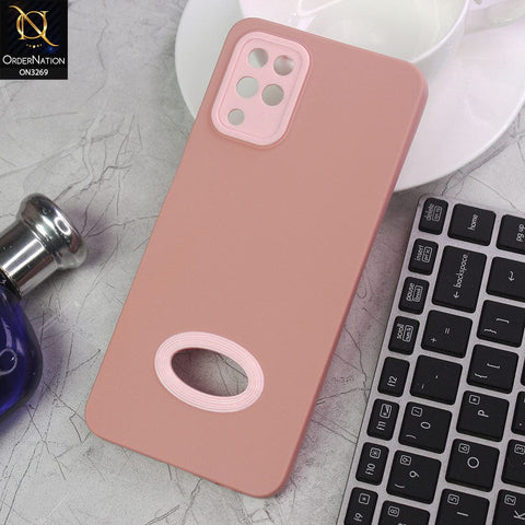 Samsung Galaxy A12 Cover - Pink - New Soft Protective Silicone Case with Logo Hole