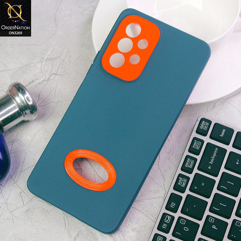 Samsung Galaxy A13 Cover - Blue - New Soft Protective Silicone Case with Logo Hole