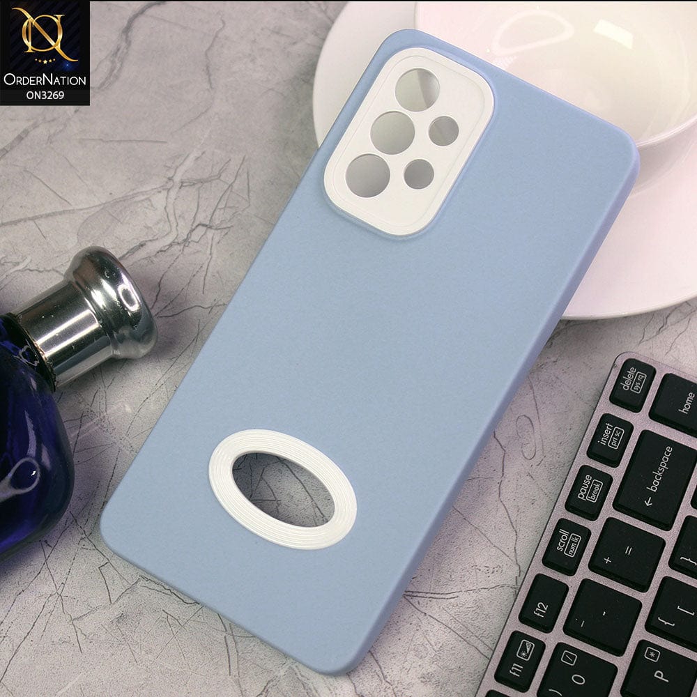 Samsung Galaxy A33 5G Cover - Sky Blue - New Soft Protective Silicone Case with Logo Hole