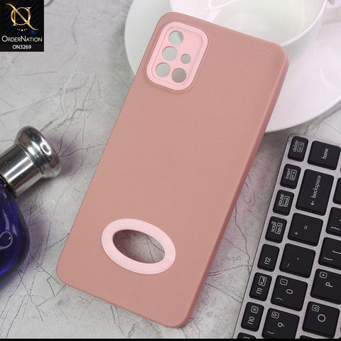 Samsung Galaxy A51 Cover - Pink - New Soft Protective Silicone Case with Logo Hole