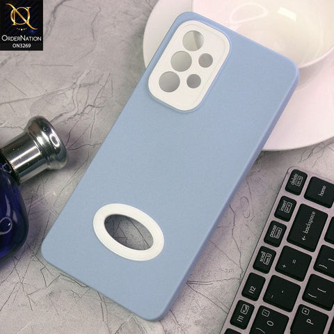 Samsung Galaxy A53 5G Cover - Sky Blue - New Soft Protective Silicone Case with Logo Hole
