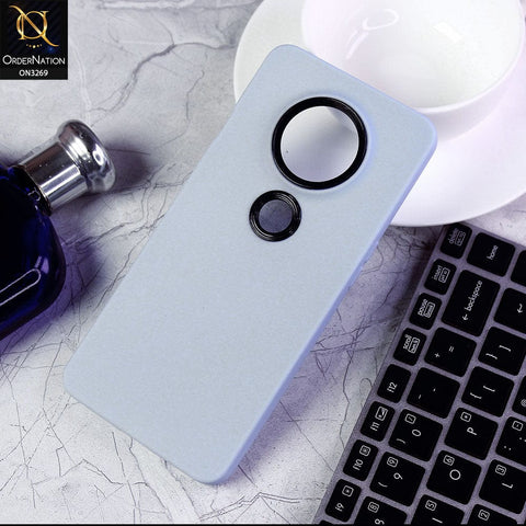 OnePlus 7T Cover - Sky Blue Design 3 -New Soft Protective Silicone Case with Logo Hole