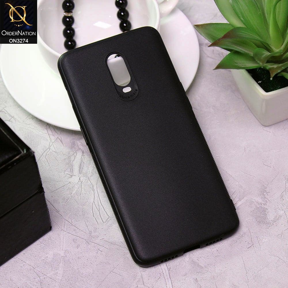 OnePlus 6T Cover - Black - New Style Soft Silicone Case