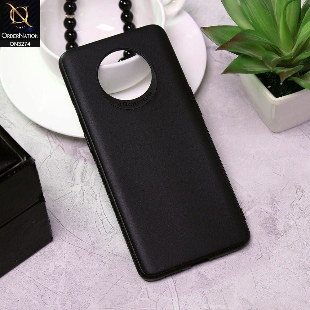 OnePlus 7T Cover - Black - New Style Soft Silicone Case