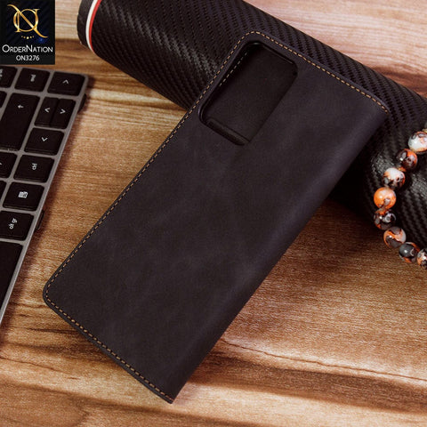OnePlus Nord CE 2 Lite 5G Cover - Black - ONation Business Flip Series - Premium Magnetic Leather Wallet Flip book Card Slots Soft Case