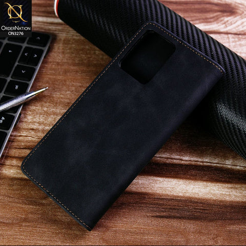 Oppo Reno 7 4G Cover - Black - ONation Business Flip Series - Premium Magnetic Leather Wallet Flip book Card Slots Soft Case