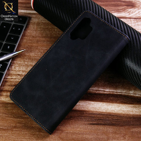 Samsung Galaxy A13 Cover- Black - ONation Business Flip Series - Premium Magnetic Leather Wallet Flip book Card Slots Soft Case