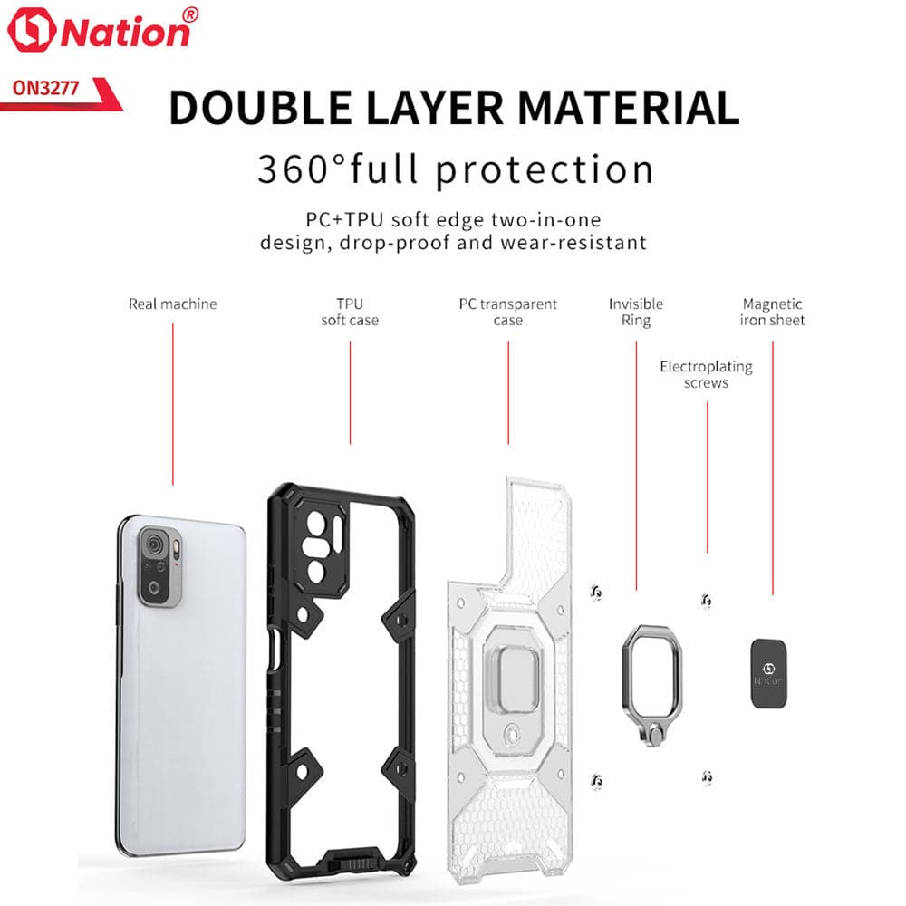 ATISIJIE Protective Case For Xiaomi Redmi Note 10 Pro 4G/5G - With 2 Tempered Glass Screen Protectors